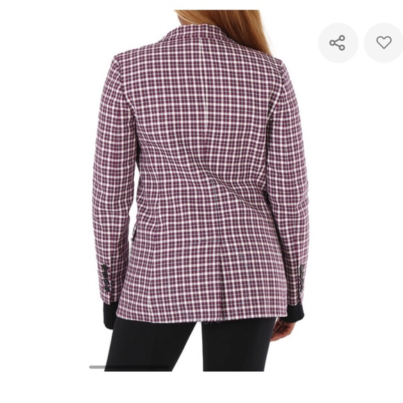 NWT Burberry Burgundy Blazer size 4 US - Picture 7 of 12
